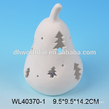 White porcelain christmas ornament with led lighter